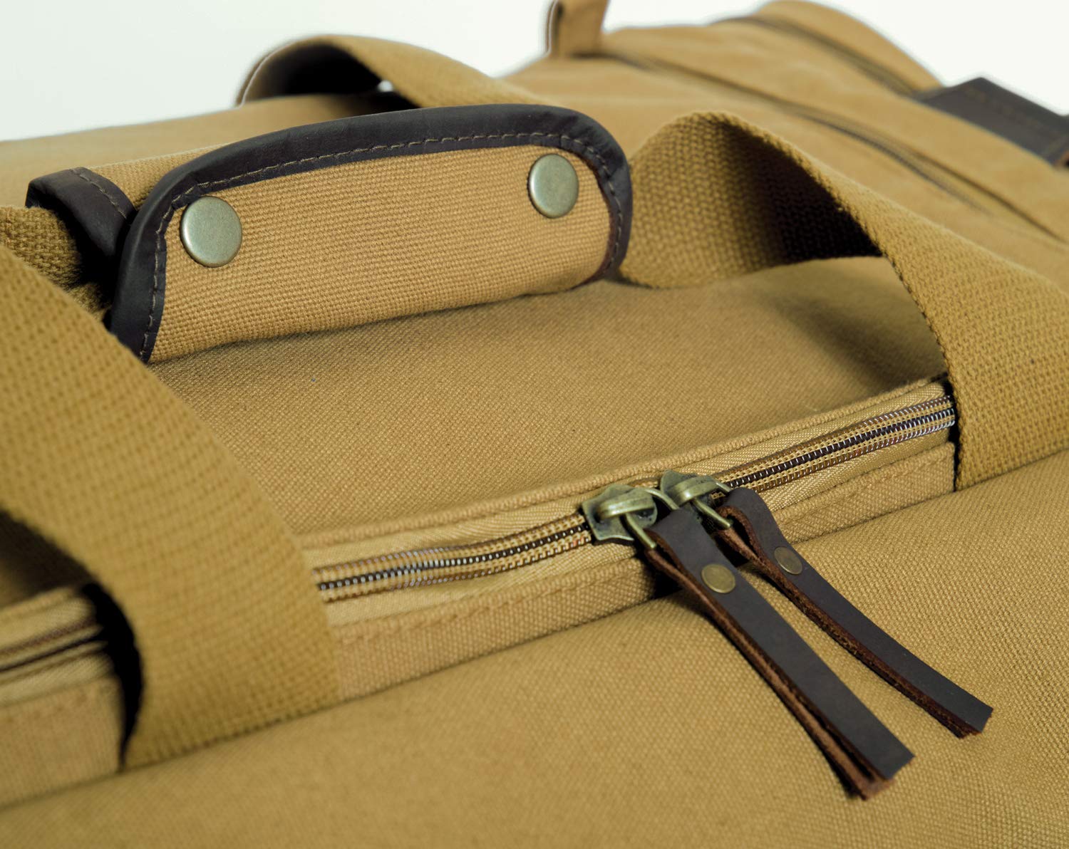 Rothco Genuine Leather & Heavy-Duty Canvas Weekender Travel Bag for Men & Women - Perfect for Weekend Getaways, Business Trips & Gym Use