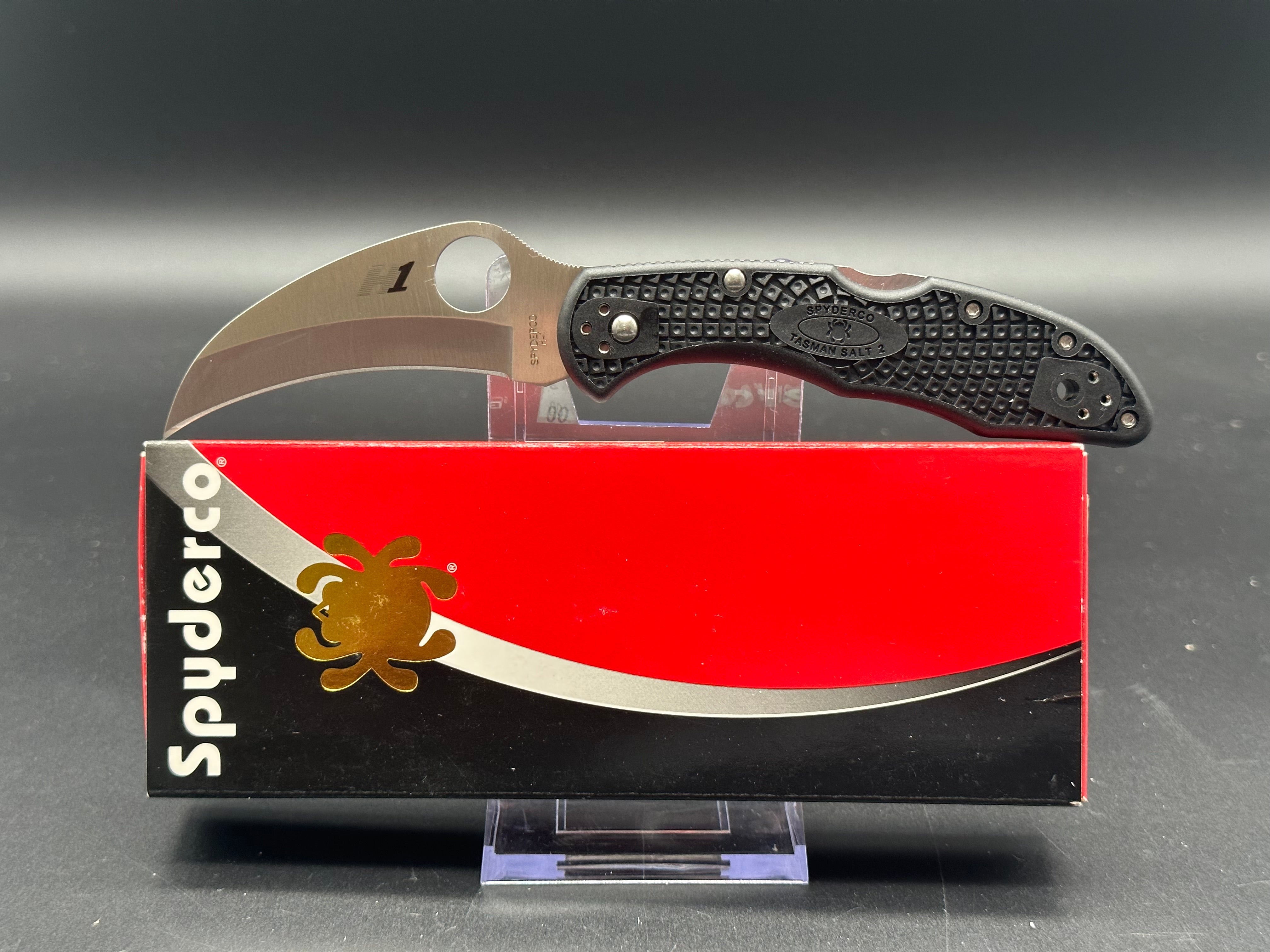 Spyderco C106PBK2 Tasman Salt 2 Folding Knife - Lightweight EDC Pocket Knife for Outdoor, Camping, Hiking & Survival Gear