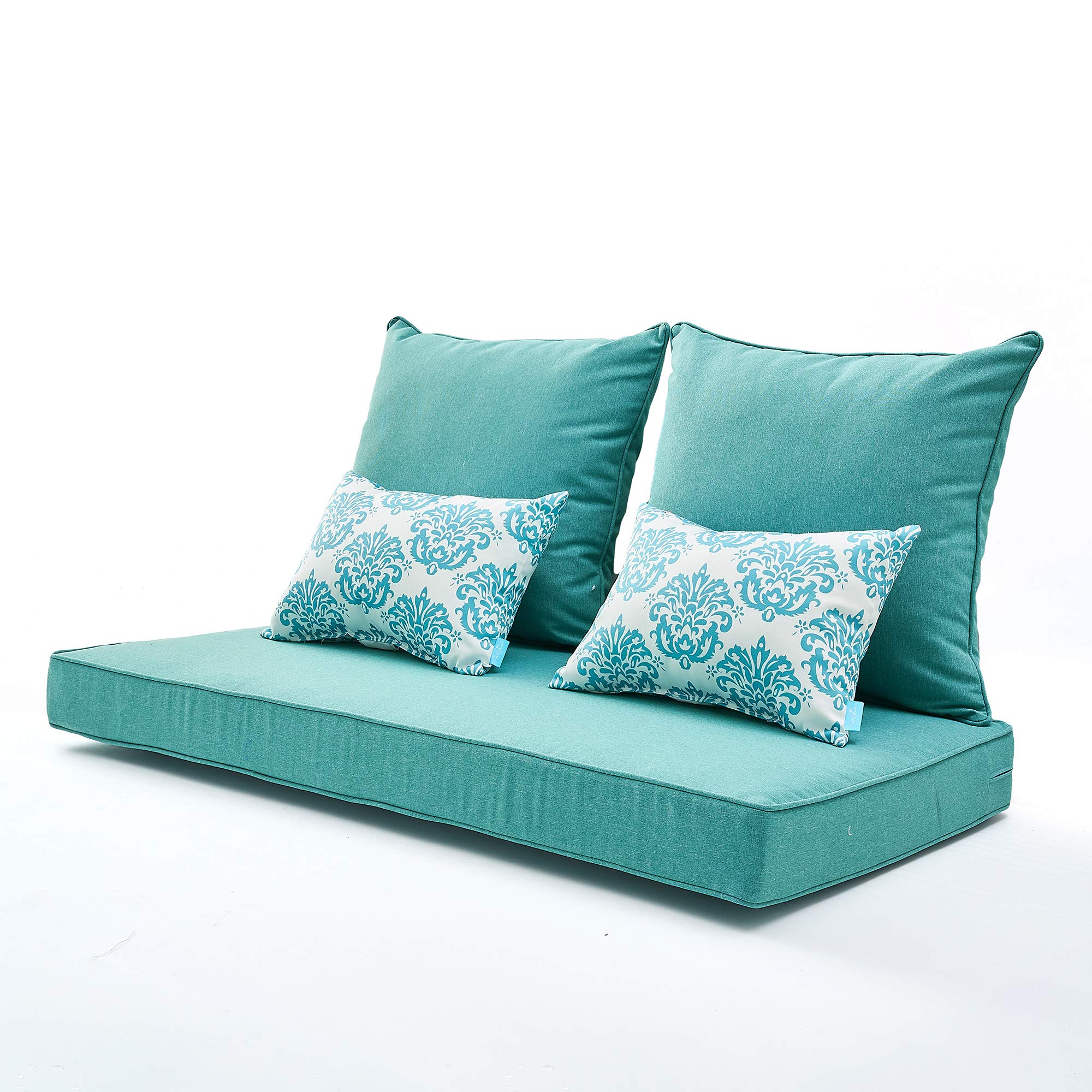 **ARTPLAN All-Weather Deep Seating Loveseat Cushions Set of 5 – Waterproof & UV-Resistant Outdoor Patio Furniture Cushions for Sofa, Lounge Chair, or Deck – Perfect for Backyard, Poolside, or Garden Relaxation**