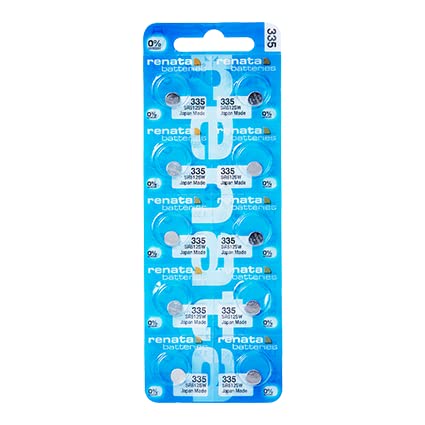 Renata 335 SR512SW Silver Oxide Watch Batteries - 1.55V Long-Lasting Power (10-Pack) for Watches, Calculators & Small Electronics