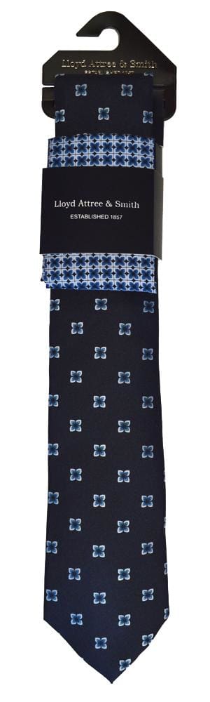 Premium Polyester Blue Necktie and Pocket Square Set for Men - Elegant Formal Wear for Weddings, Business Meetings & Special Occasions