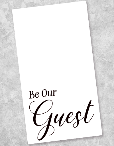 Be Our Guest Black Guest Towel Napkins (36 Count) - Premium Cotton Dinner Napkins for Parties, Weddings & Formal Events