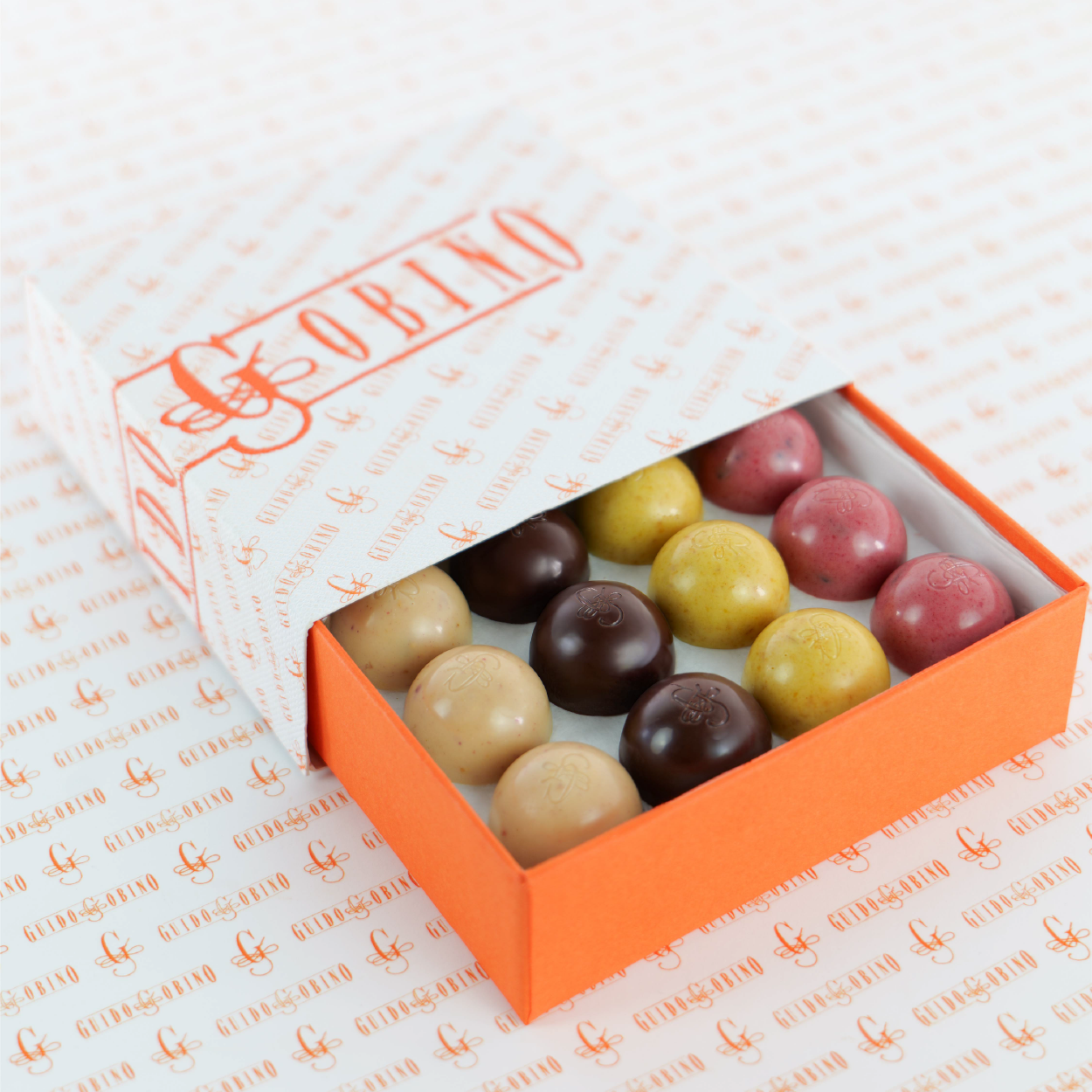 Guido Gobino Premium Fruit & Spice Semisphere Chocolate Gift Box - 32 Piece Assortment | Gourmet Dark Chocolate Truffles for Holidays, Gifts & Special Occasions