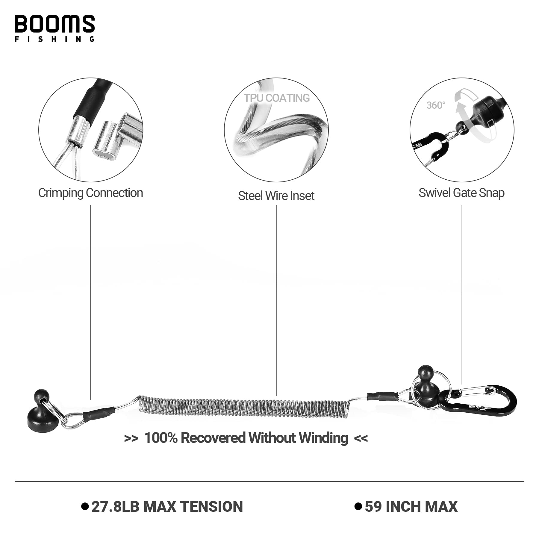 Booms Fishing MRC Magnetic Net Release - Quick Release Keychain for Fly Fishing | Outdoor Gear