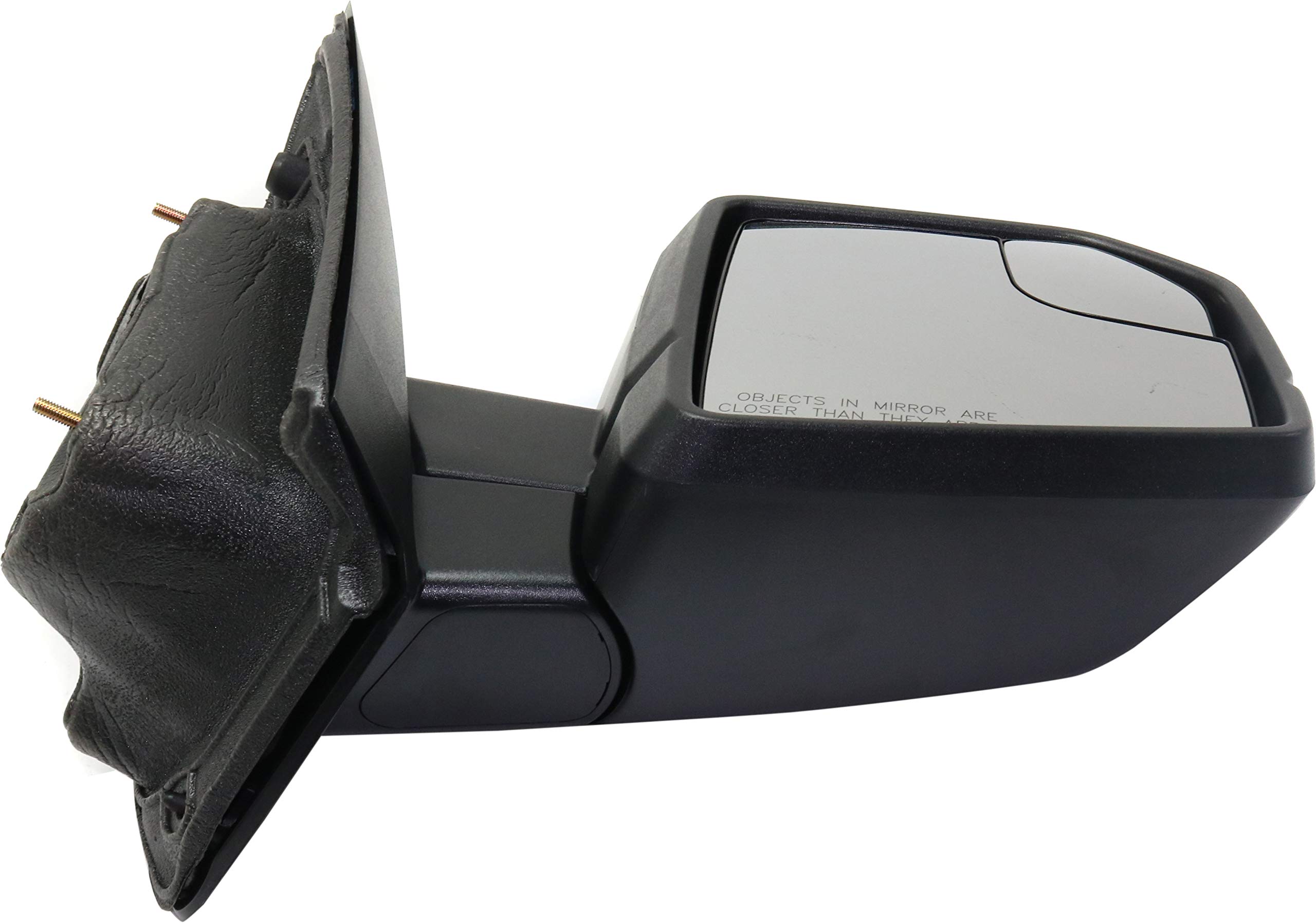 Kool Vue Manual Fold Non-Electric Mirrors for Ford F-150 2015-2018 - Driver & Passenger Side Mirrors with Spotter Glass (No Signal Light/Memory/Puddle Lamp/Auto-Dimming) - Perfect for Off-Roading, Towing & Daily Driving