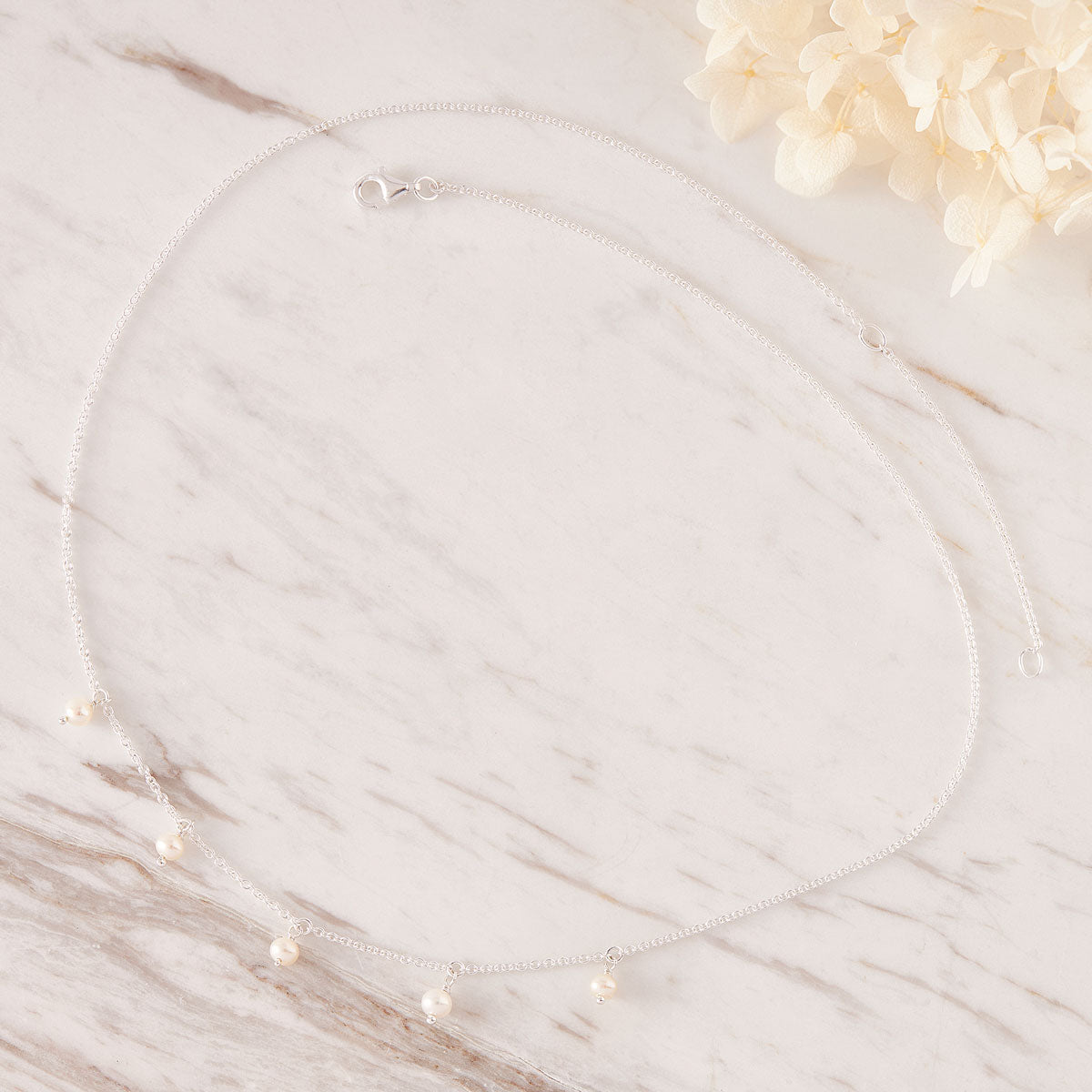Elegant Pearl Drop Necklace for Women - Classic White Freshwater Pearl Pendant with Sterling Silver Chain - Perfect for Weddings, Parties & Special Occasions