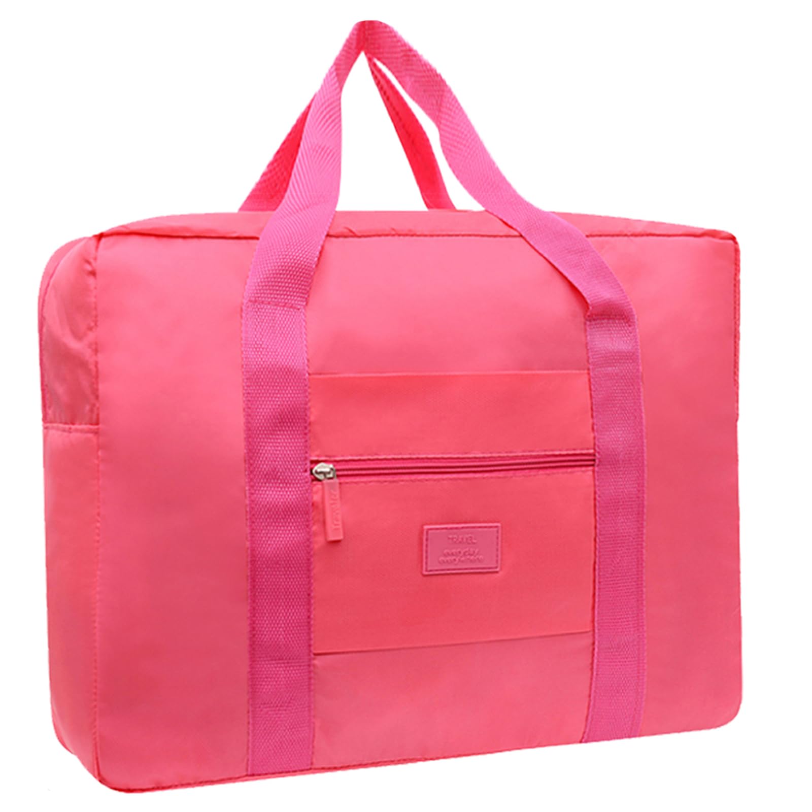 Lightweight Foldable Waterproof Travel Duffel Bag for Women & Men - Carry On Luggage, Weekender Overnight Bag (Red) | Perfect for Gym, Beach Trips & Weekend Getaways