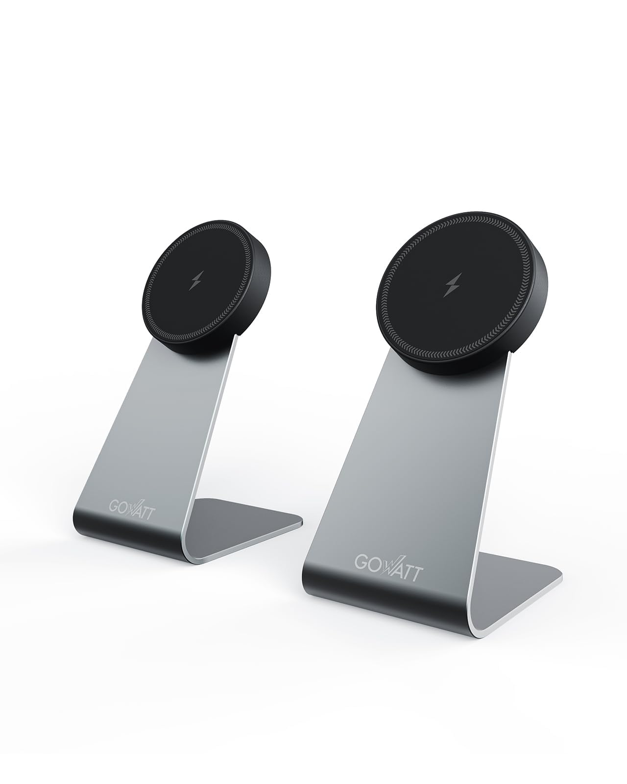 15W Fast Magnetic Wireless Charging Stand for iPhone 16/15/14/13/12 & AirPods - 2 Pack MagSafe Charger with Nightstand Mode for Bedroom & Office Use