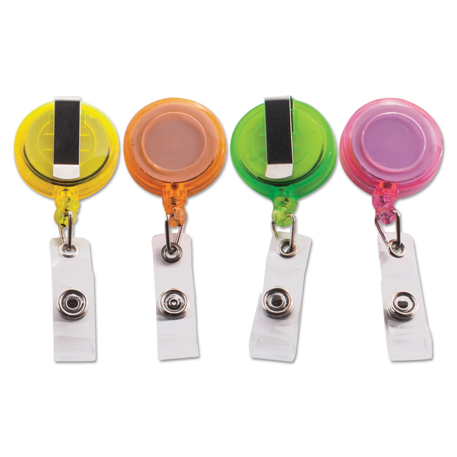 Advantus Deluxe Retractable ID Card Reel - 30 Inch Extension, 20-Pack (Assorted Colors) - Perfect for Badge Holders, Security Personnel, and Office Workers