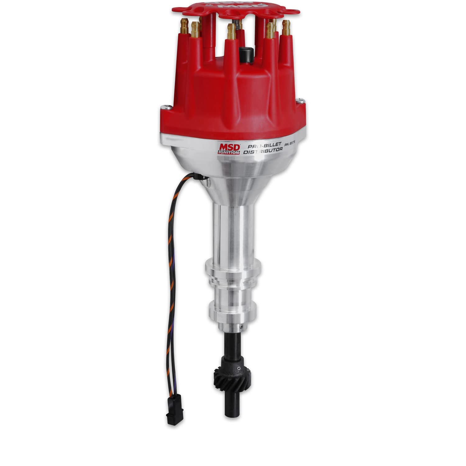 MSD 8578 Small Diameter Pro-Billet Distributor with Iron Gear - High Performance Ignition System for Chevy, Ford & Mopar Engines - Perfect for Racing, Hot Rods & Engine Builds