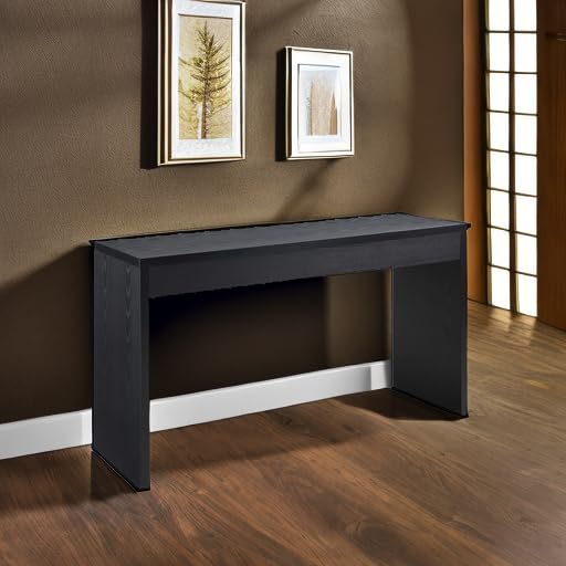 Convenience Concepts Northfield 48-Inch Console Table - Modern Sofa Table for Living Room, Contemporary Entryway Hall Table & Foyer Display Table in Black | Perfect for Home Decor, Small Space Furniture & Apartment Essentials