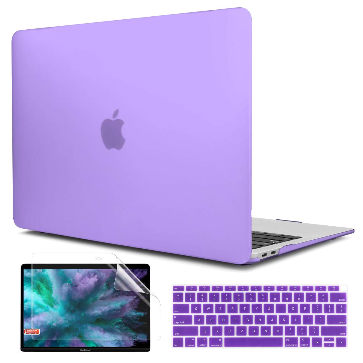 TwoL Matte Frosted Hard Shell Case for MacBook Air 13 inch (Model A1932 A2179) - Includes Keyboard Cover & Screen Protector | Compatible with 2018 2019 2020 MacBook Air 13