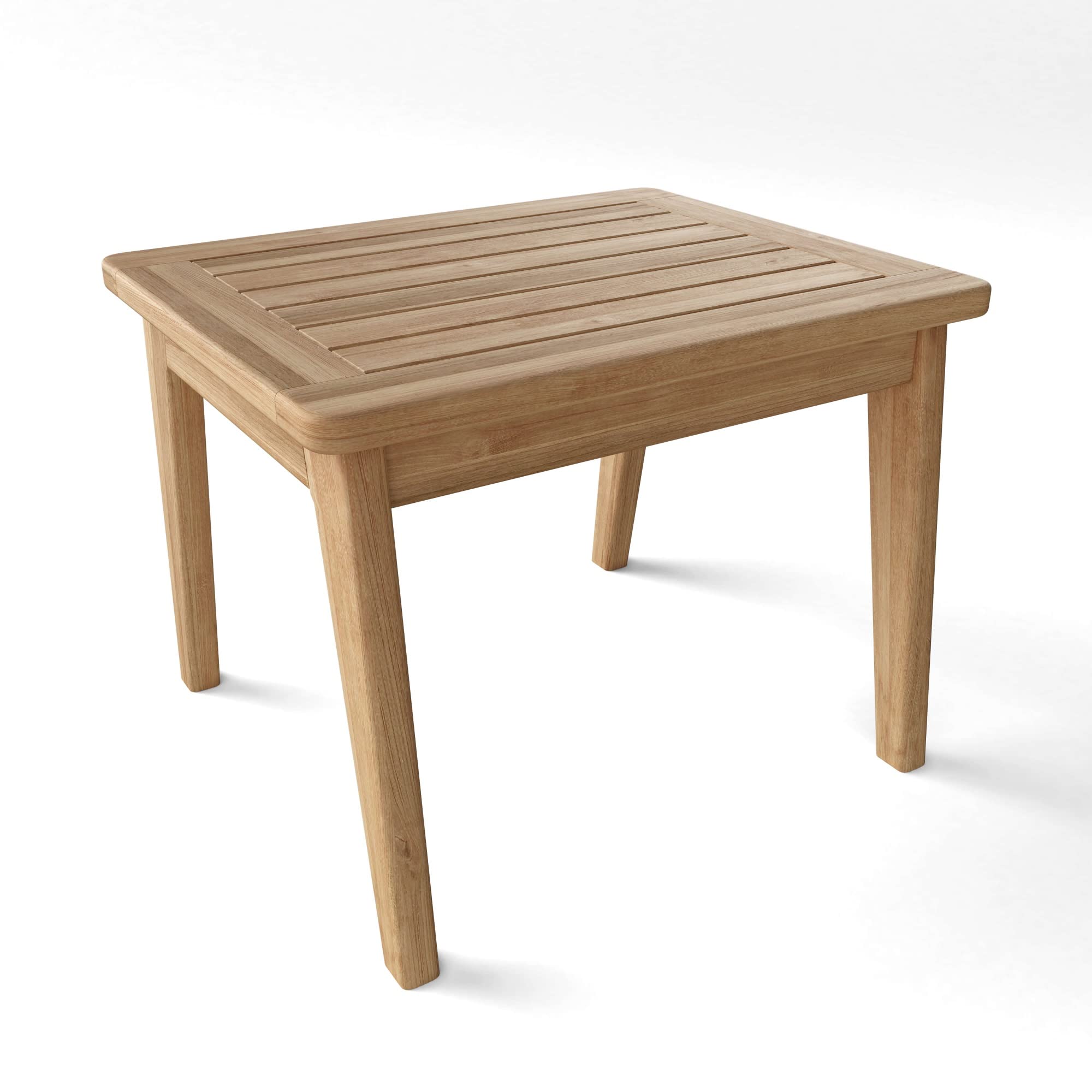 Anderson Teak DS-3026 Amalfi Natural Teak Side Table - Outdoor Patio Furniture for Poolside, Garden, and Deck Decor