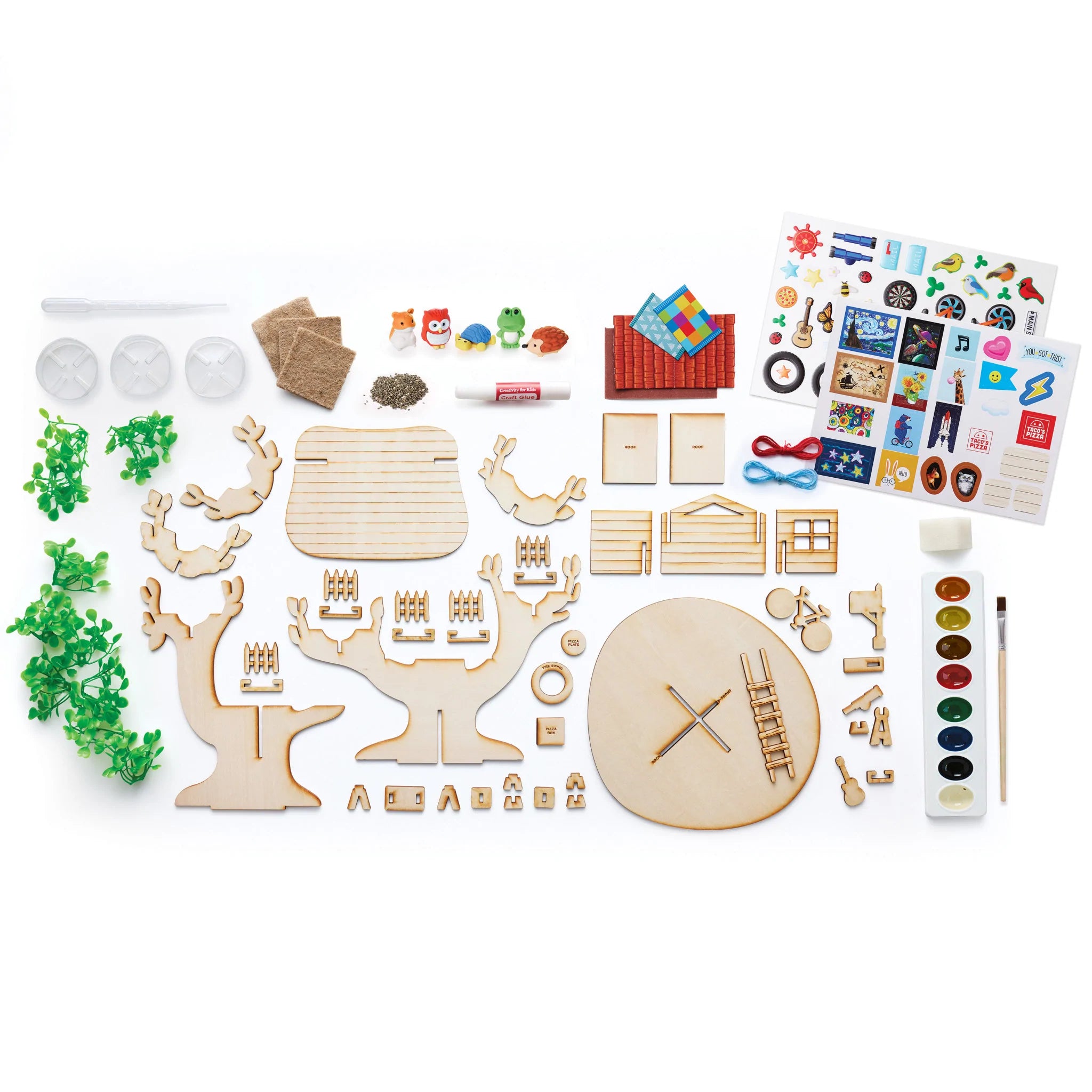 DIY Wooden Tree House Kit for Kids - Creative Outdoor Playhouse for Backyard & Garden Fun | Perfect for Imaginative Play & Family Bonding