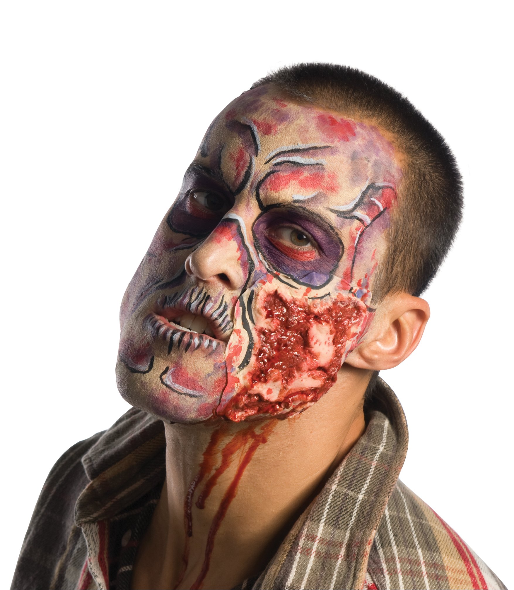 Rubie's The Walking Dead Deluxe Step-by-Step Makeup Kit - Zombie Apocalypse Halloween Costume & Special FX Makeup for Cosplay, Horror Parties, and TV Show Reenactments