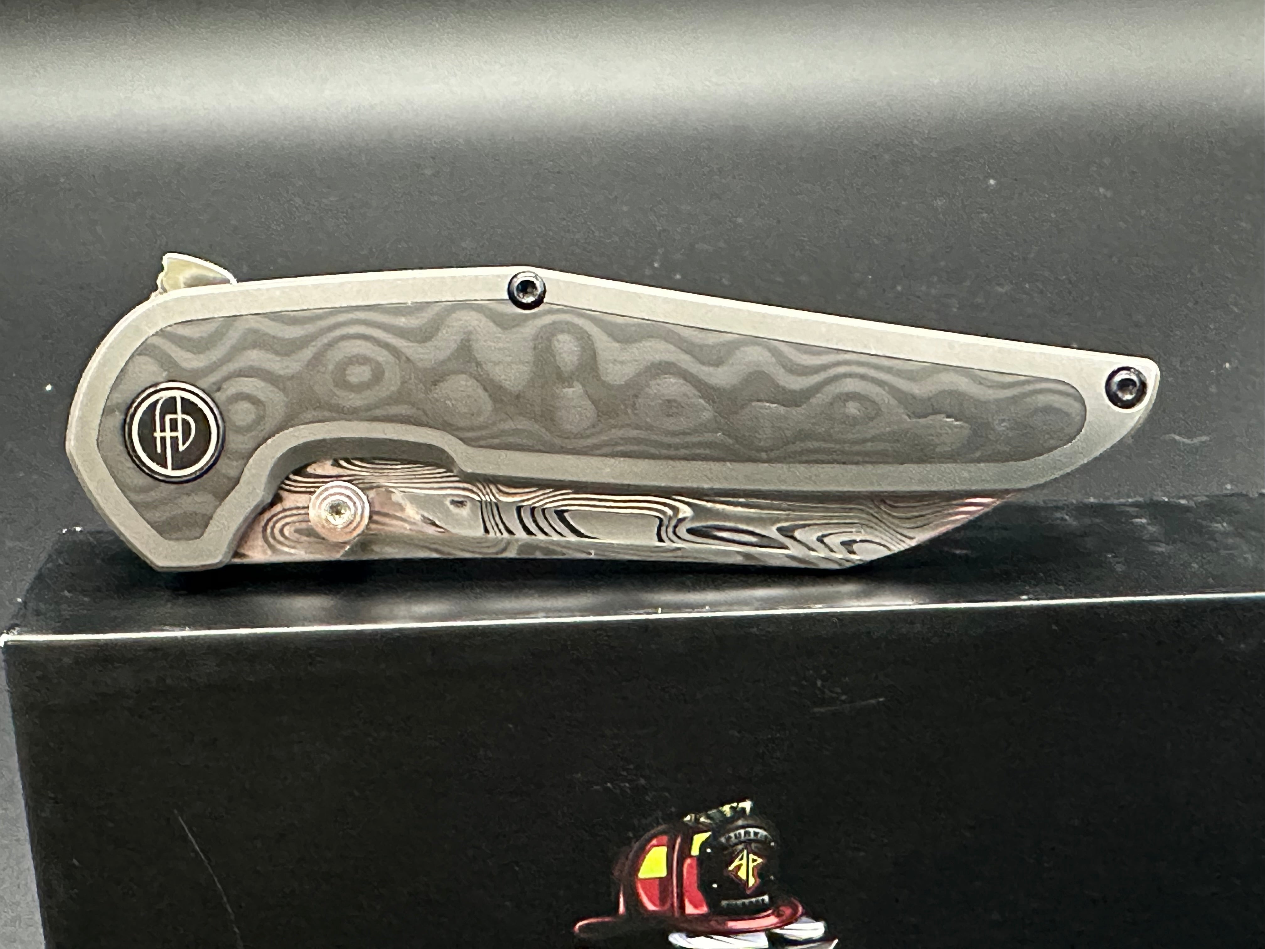 Adam Purvis Progeny V3 Thor Damasteel Folding Knife - Premium EDC Pocket Knife for Outdoor, Camping, and Everyday Carry