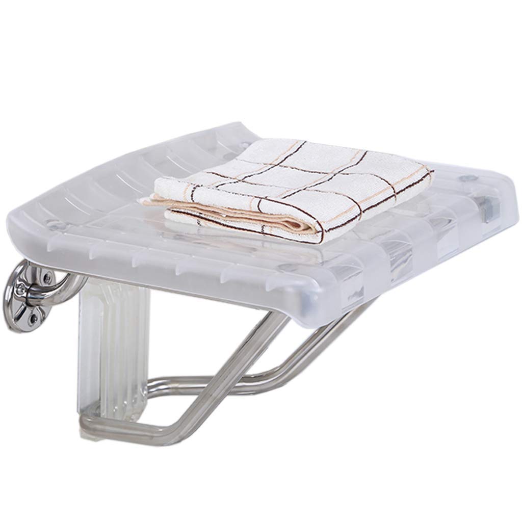 FXLYMR Wall Mounted Shower Seat - Foldable Shower Chair for Seniors, Disabled & Pregnant Women - Heavy Duty Bath Bench Supports 250kg (550lbs) - Ideal for Elderly Safety, Post-Surgery Recovery & Accessible Bathing
