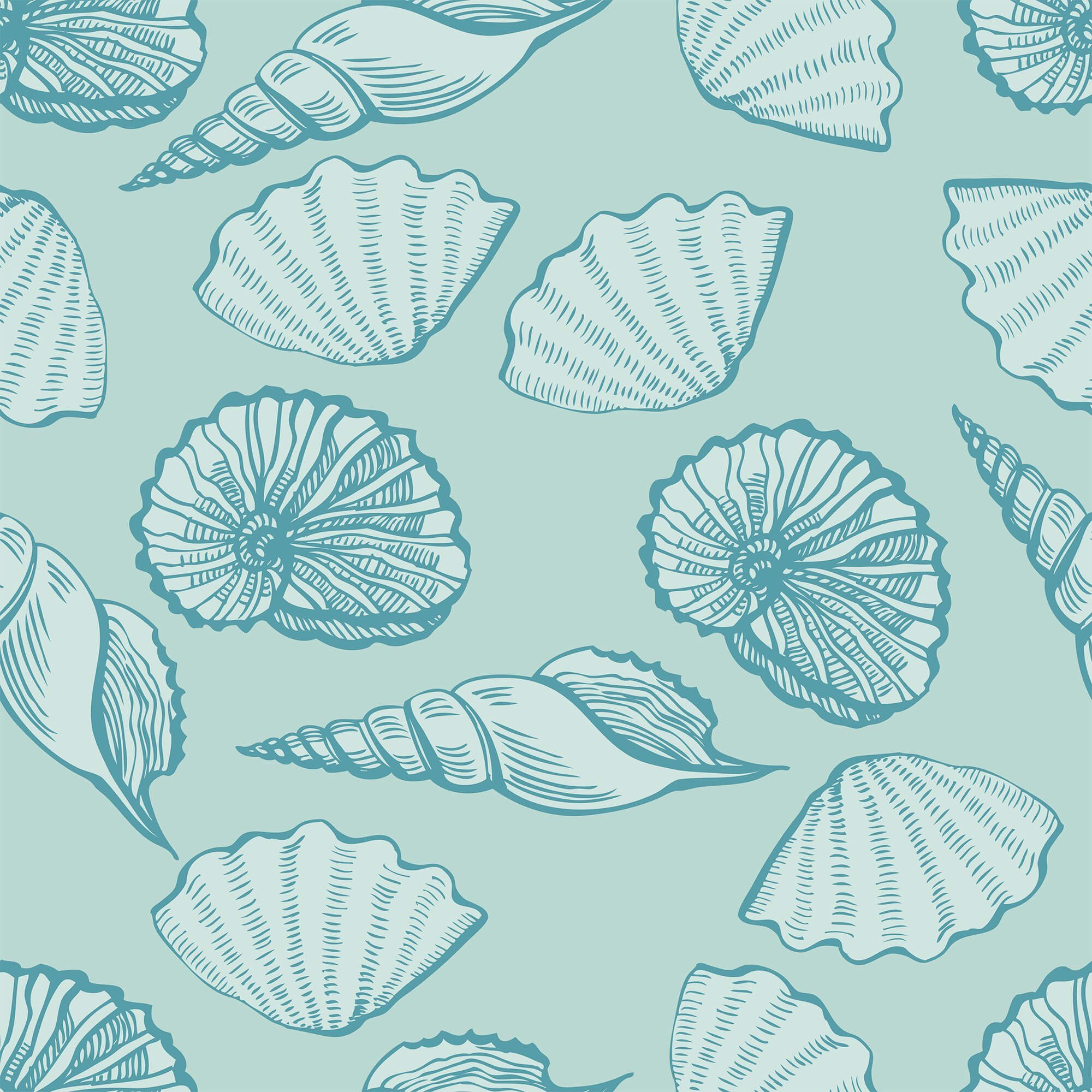 Teal and Turquoise Nautical Peel and Stick Removable Wallpaper - Self-Adhesive Decorative Wall Covering for Bedroom, Bathroom, Nursery & Home Decor
