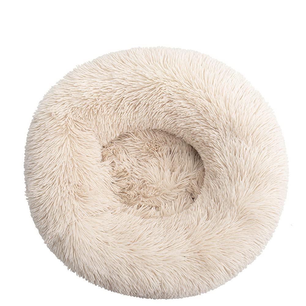 Premium Round Plush Pet Bed for Dogs & Cats - Soft Warm Winter Sleeping Mat, Cozy Nest Cushion Basket for Small Pets (40cm, Color 1) - Perfect for Bedrooms, Living Rooms & Pet Travel