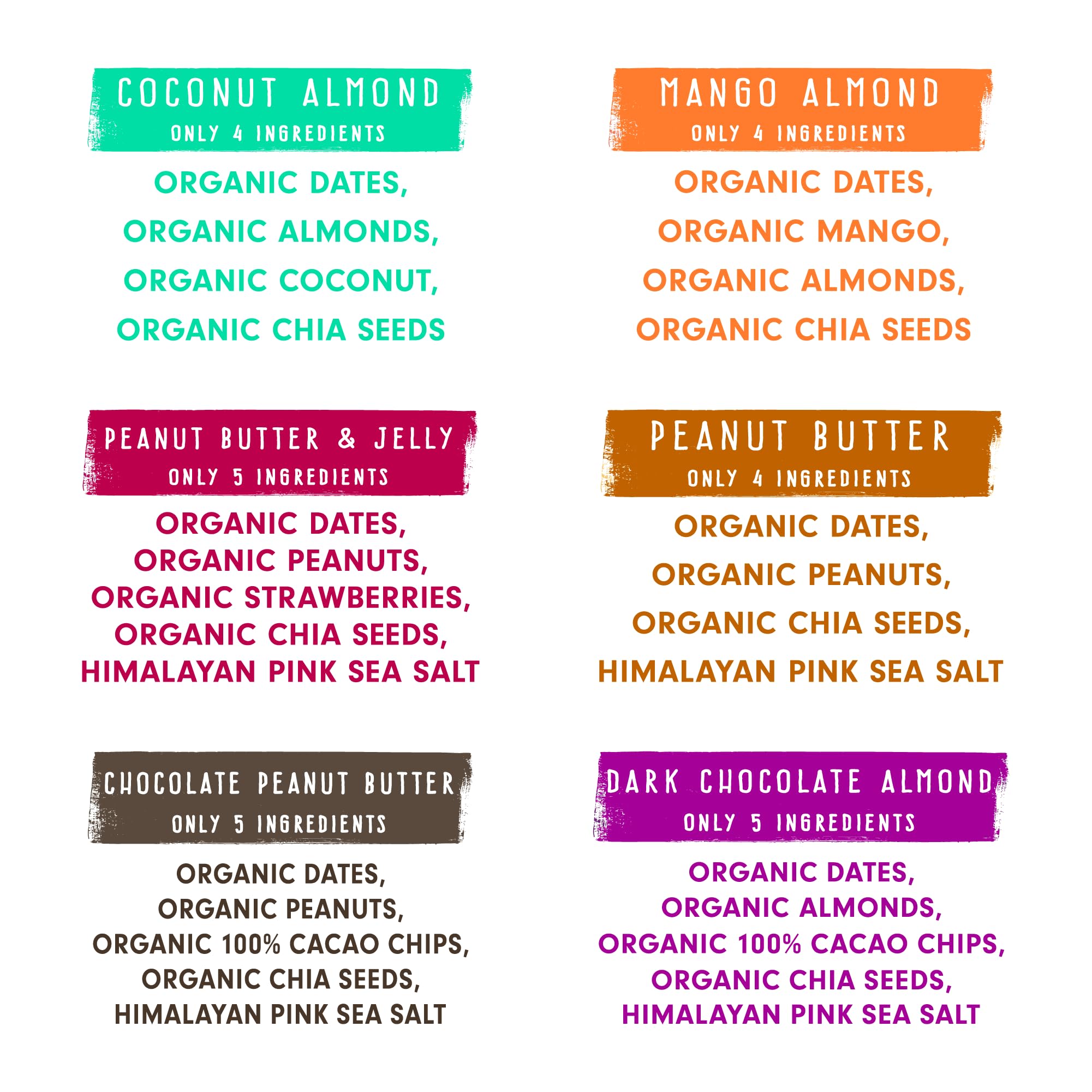 Organic JONESBAR Variety Pack - 12 Count (Pack of 1) | USDA Certified, Non-GMO, Kosher, Vegan & Gluten Free Fruit & Nut Energy Bars | Perfect for Hiking, Office Snacks & Healthy On-the-Go Nutrition