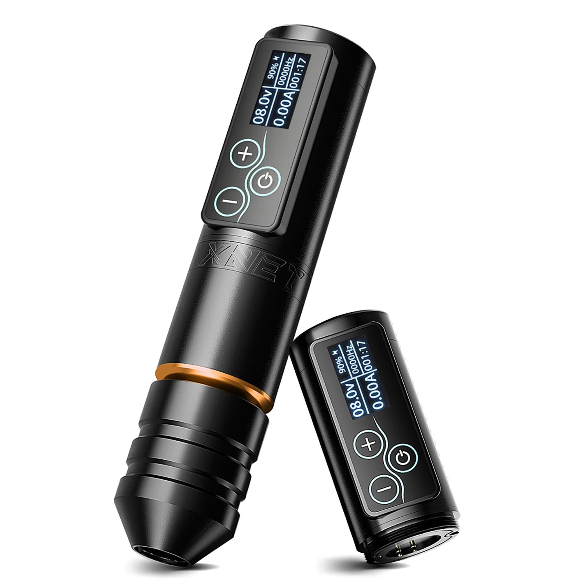 Xnet Vane Wireless Tattoo Machine - Professional Rotary Tattoo Pen with Brushless Motor, 2400mAh Battery, LED Touch Screen Display & 2 Extra Batteries for Tattoo Artists | Perfect for Studio Work & Professional Tattooing