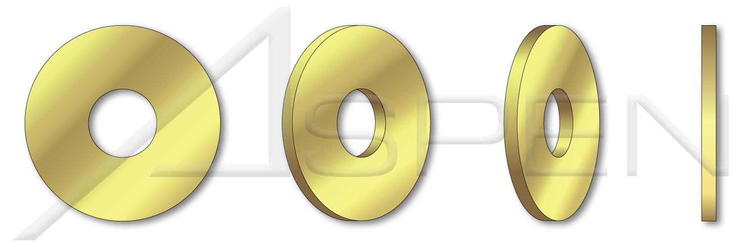 1400pcs M1.6 DIN 433/ISO 7092 Metric Flat Washers - Small OD Brass Hardware Fasteners for Electronics, Automotive & Machinery Assembly