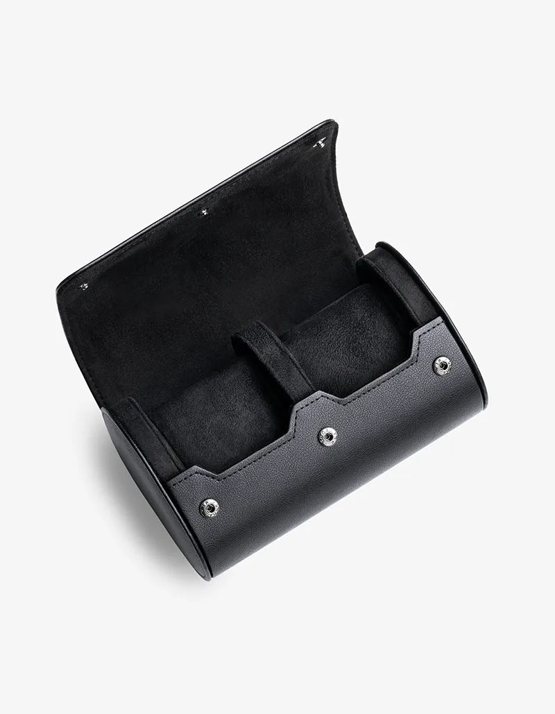Premium 2 Slot Leather Watch Roll for Men - Travel Watch Case Organizer | Perfect for Business Trips, Vacations & Watch Collection Storage