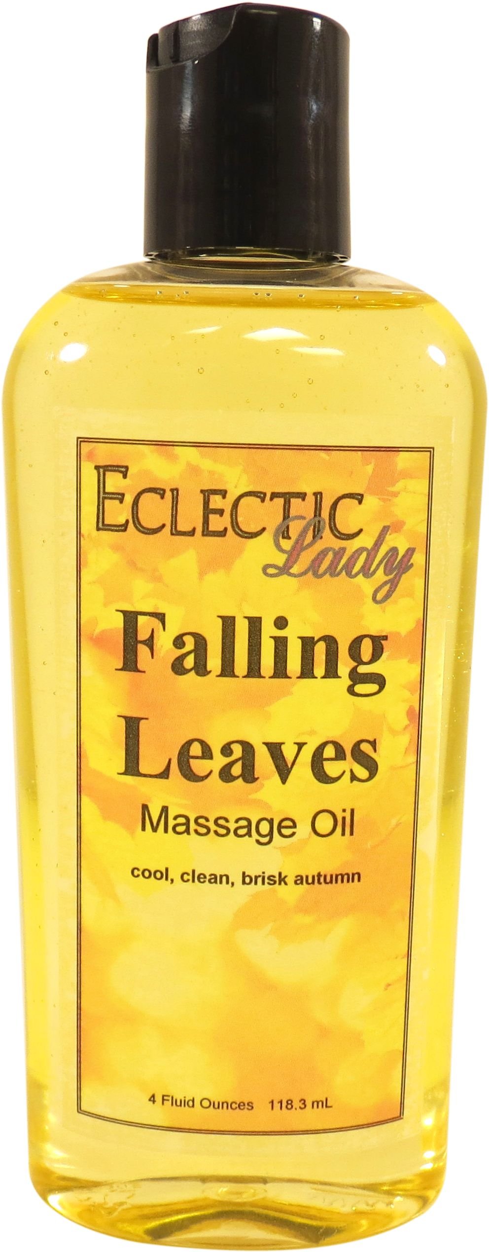 Falling Leaves Massage Oil - 4 oz Natural Blend with Sweet Almond & Jojoba Oil | Preservative-Free Aromatherapy Oil for Relaxation & Stress Relief | Perfect for Couples Massage, Spa Nights & Self-Care Rituals