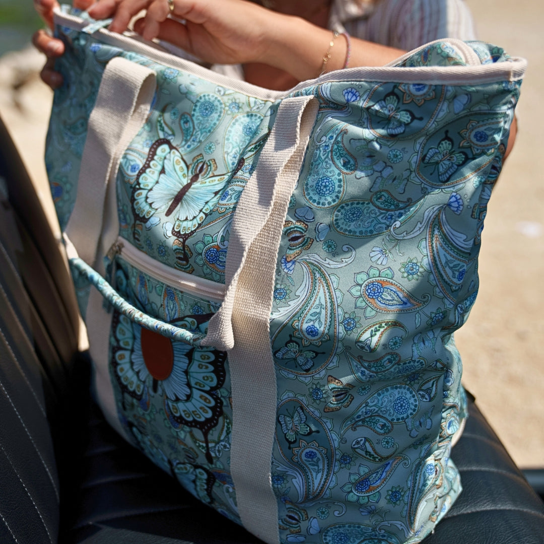 Butterfly Effect Beach Bag - Large Waterproof Tote for Women, Stylish Summer Travel Bag - Perfect for Beach, Pool, Gym & Shopping