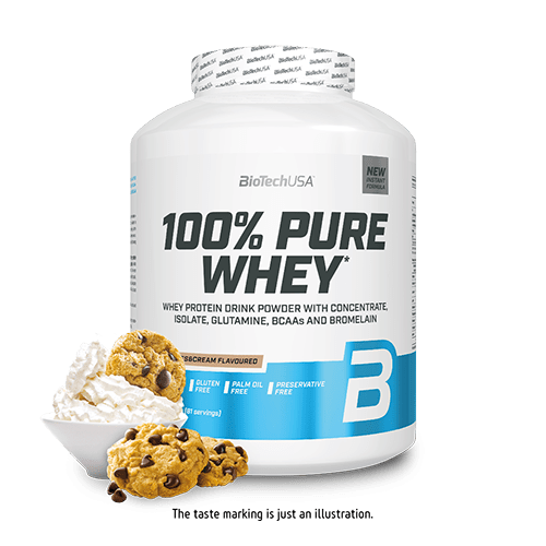 BioTechUSA 100% Pure Whey Protein Powder - 5lb (2.27kg) Vanilla Flavor for Muscle Recovery & Growth - Post-Workout Shake for Gym & Fitness Enthusiasts