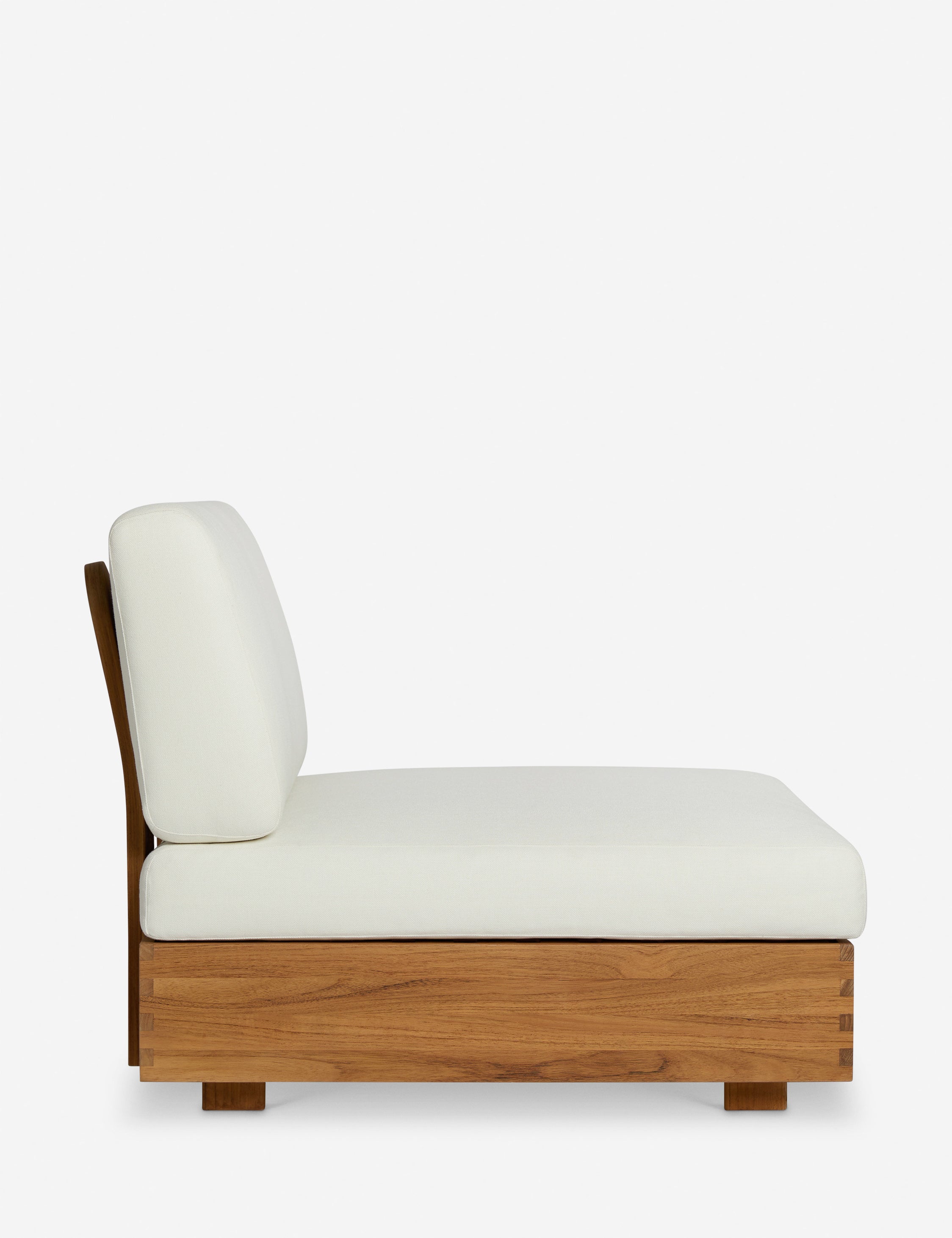 Abbot Outdoor Armless Accent Chair by Sarah Sherman Samuel - Modern Patio Lounge Chair for Garden, Poolside & Balcony Relaxation