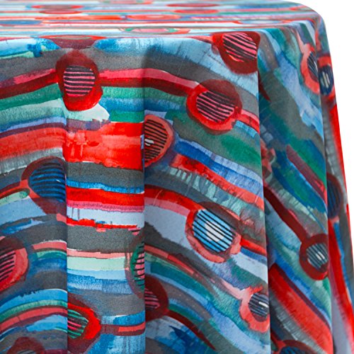 Ultimate Textile Spring Rain 60-Inch Round Tablecloth - Waterproof & Wrinkle-Resistant for Dining Tables Up to 60 Inches - Perfect for Weddings, Parties & Outdoor Events