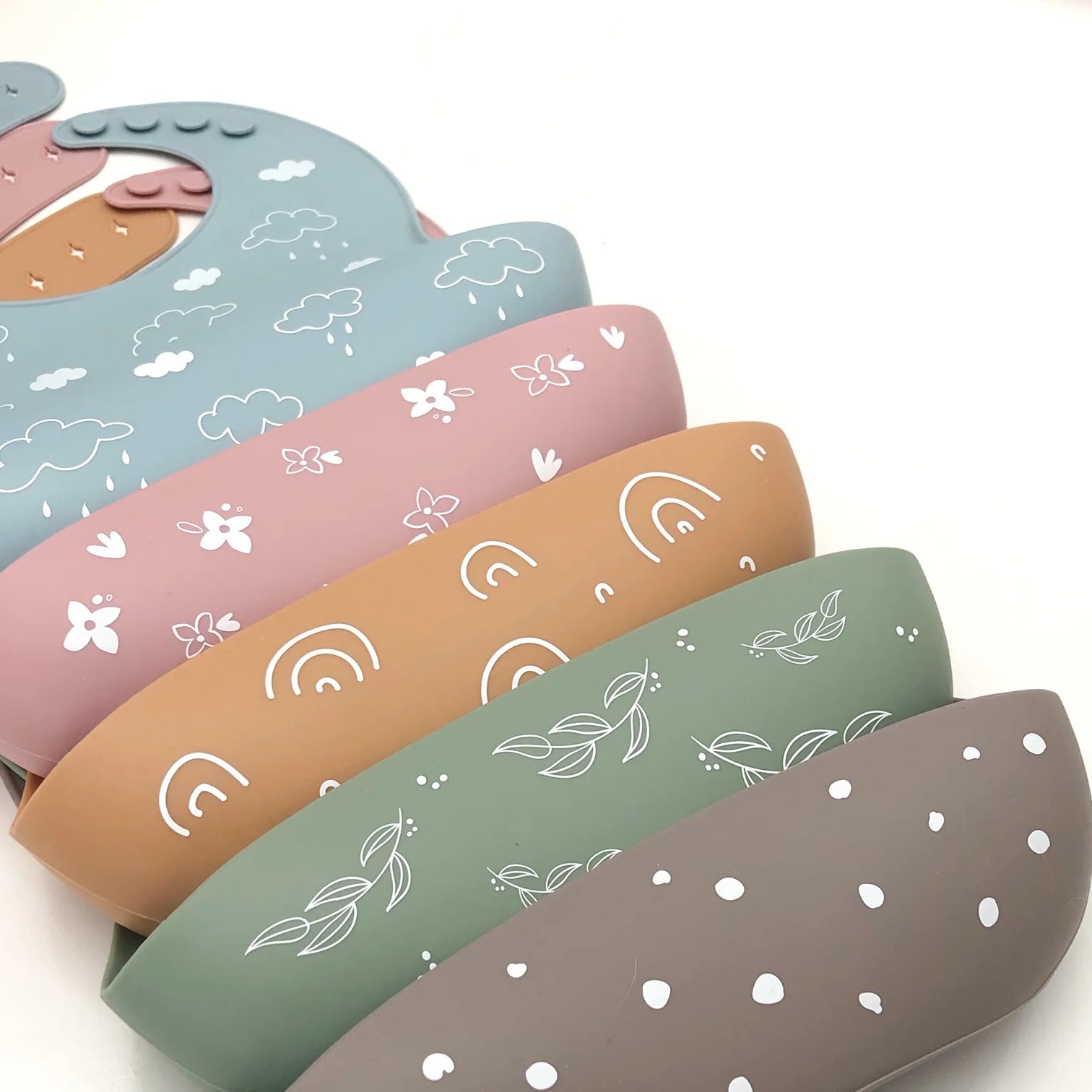 One Chew Three Silicone Catch Bib - Waterproof Baby Feeding Bib with Deep Food Pocket for Mess-Free Meals - Perfect for Infants & Toddlers at Home, Restaurants or Daycare