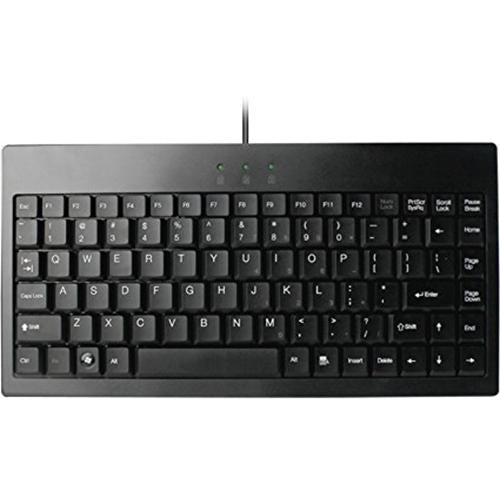 Adesso AKB 110B EasyTouch 110 Mini Keyboard - Compact USB Wired Keyboard for PC, Laptop, Office & Home Use (Black) - Perfect for Small Spaces, Travel & Productivity
