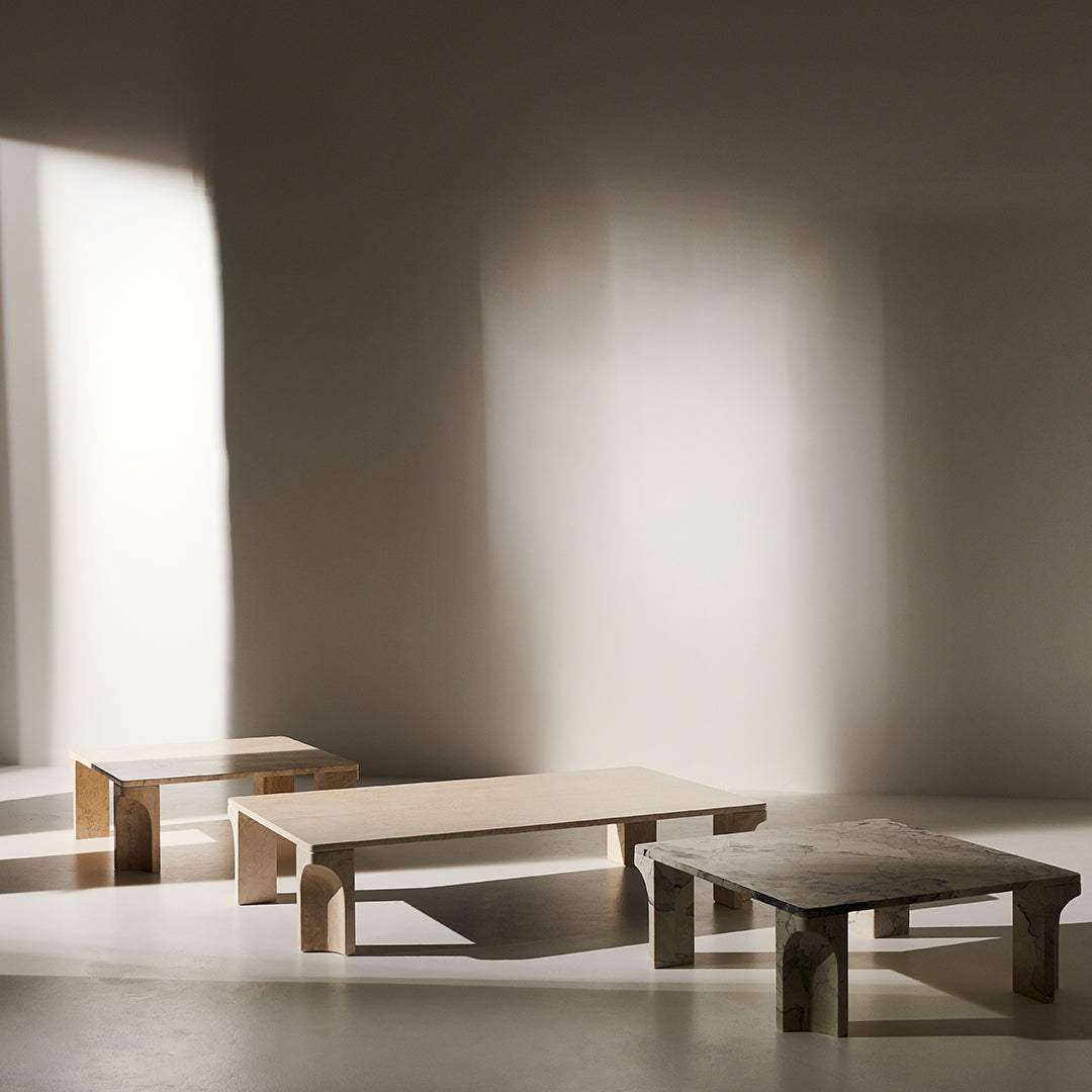 Modern Doric Coffee Table - Solid Wood Living Room Furniture for Home Decor | Perfect for Small Spaces, Apartments & Cozy Gatherings