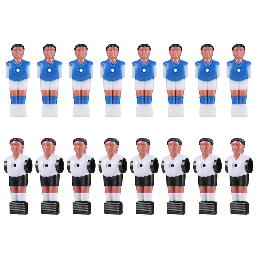 LUOZZY 16-Piece Foosball Players Set - Blue & Black Replacement Parts for Table Soccer/Foosball Game Accessories - Perfect for Home Game Rooms, Bars, and Arcade Maintenance