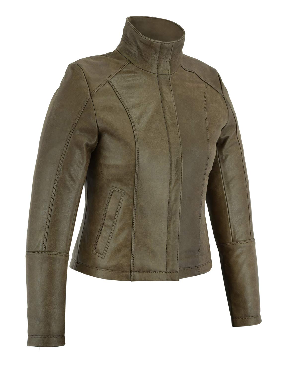 A&H Apparel Women's Lightweight Cowhide Leather Motorcycle Jacket - Stylish & Comfortable for Riding, Casual Outfits & Everyday Wear
