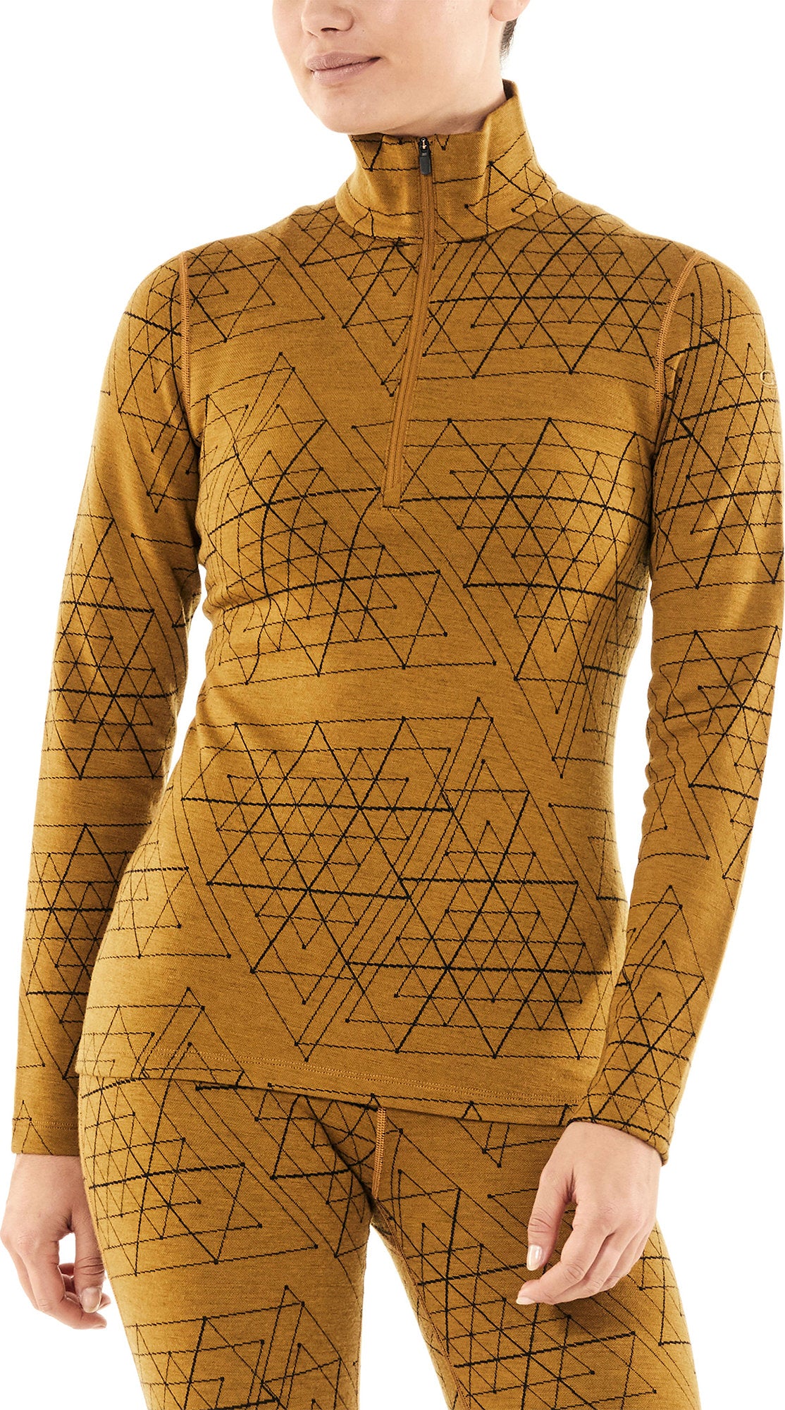 250 Vertex Ice Structure Women's Long Sleeve Half Zip Base Layer Pullover - Thermal Underwear for Cold Weather, Hiking & Outdoor Activities
