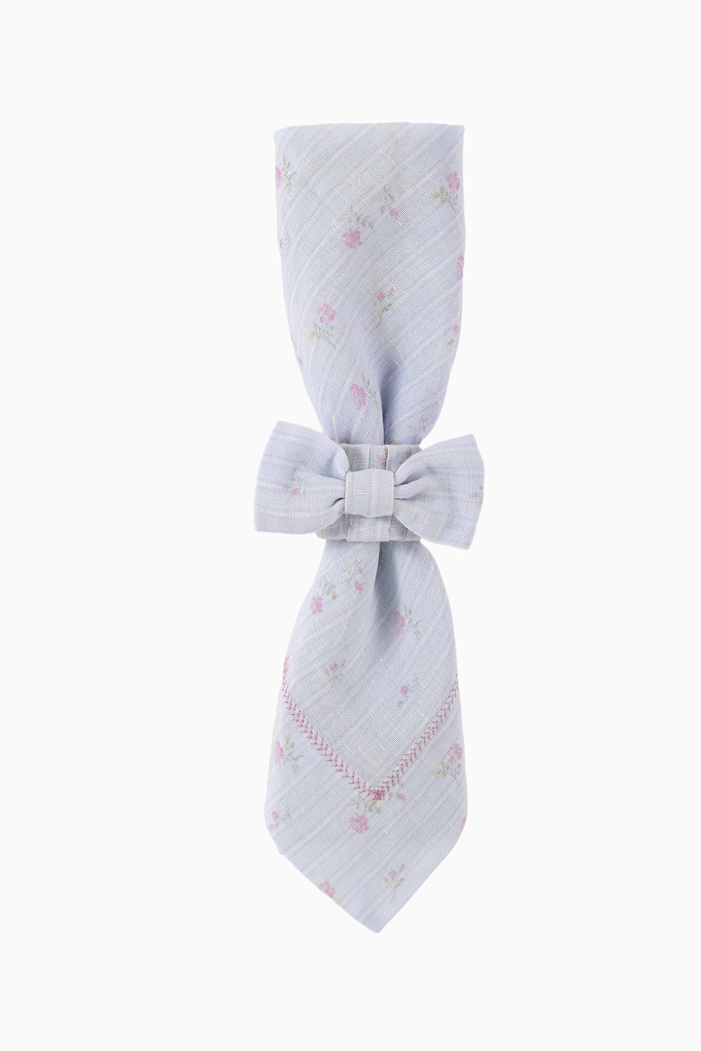 Elegant Yarn-Dyed Printed Bow Napkin Rings Set of 4 - Perfect for Wedding, Party, and Holiday Table Decor
