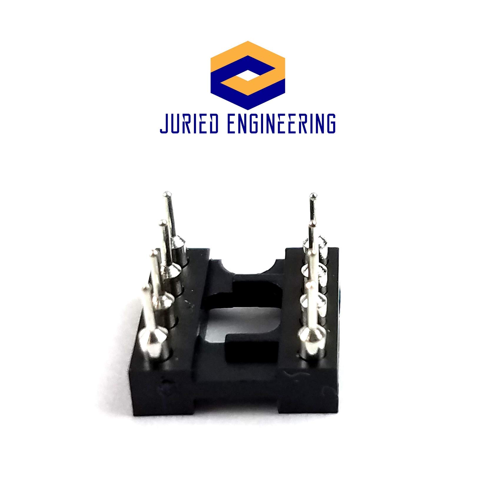 NE555P IC Single Precision Timer & 8-Pin DIP Sockets with Machined Contact Pins - Breadboard-Friendly (1 Pair) for DIY Electronics Projects, Arduino Prototyping, and Circuit Testing