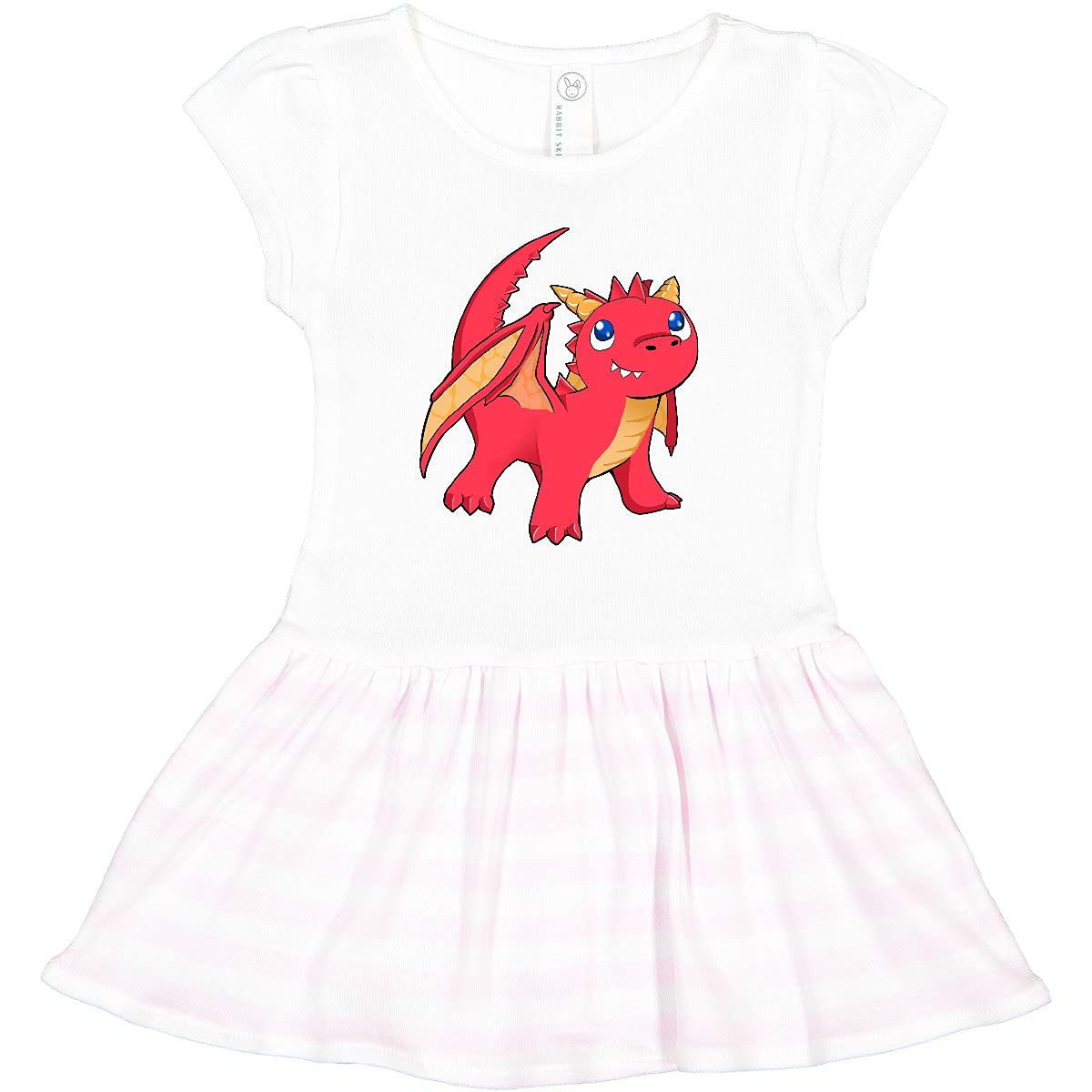 Inktastic Cute Baby Red Dragon Toddler Dress - Soft & Comfortable Cotton Outfit for Girls & Boys - Perfect for Playdates, Birthday Parties & Photo Shoots