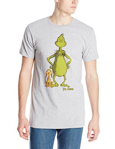 Dr. Seuss Men's Grinch Best Friend Graphic T-Shirt - Perfect for Christmas Parties & Holiday Gatherings