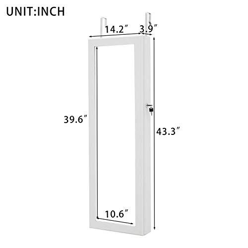 Fashion Jewelry Storage Mirror Cabinet - Door & Wall Mount for Bedroom