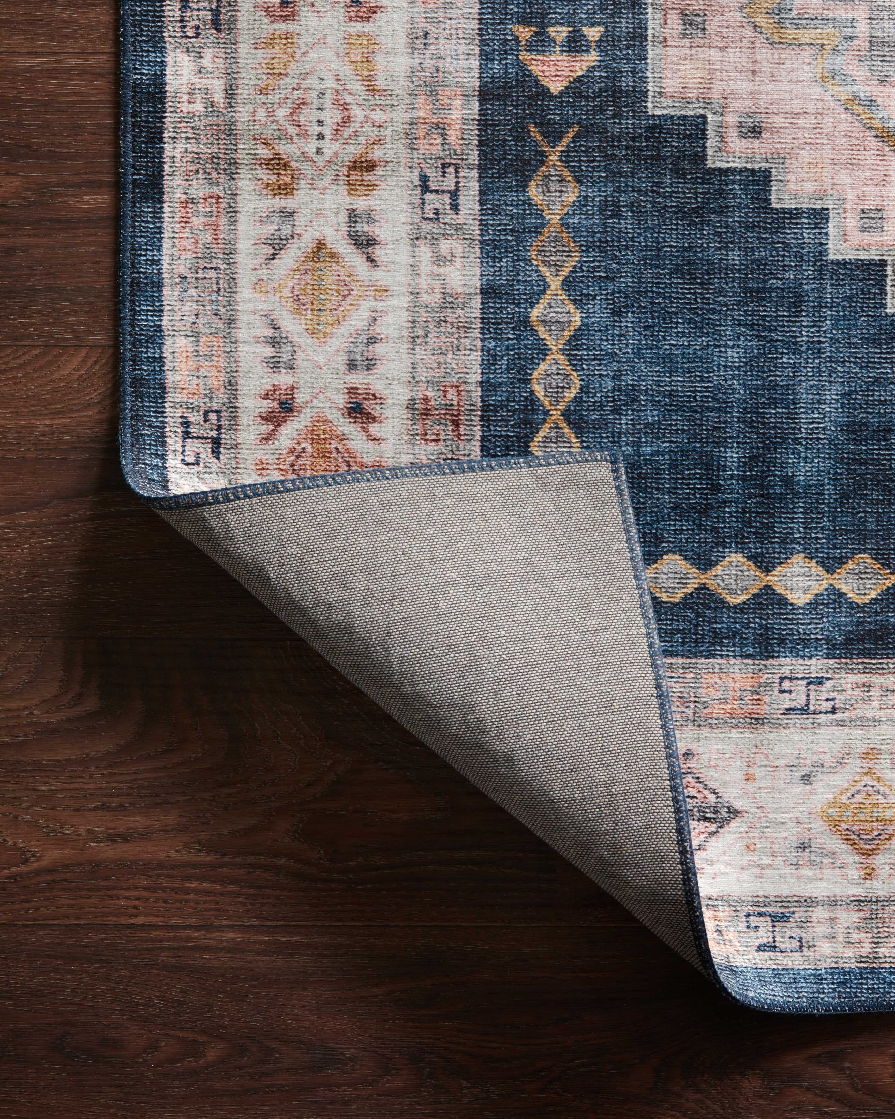 Loloi II Heidi Rug - Soft & Stylish Denim & Blush Area Rug for Living Room, Bedroom, or Office - Perfect for Boho & Modern Home Decor