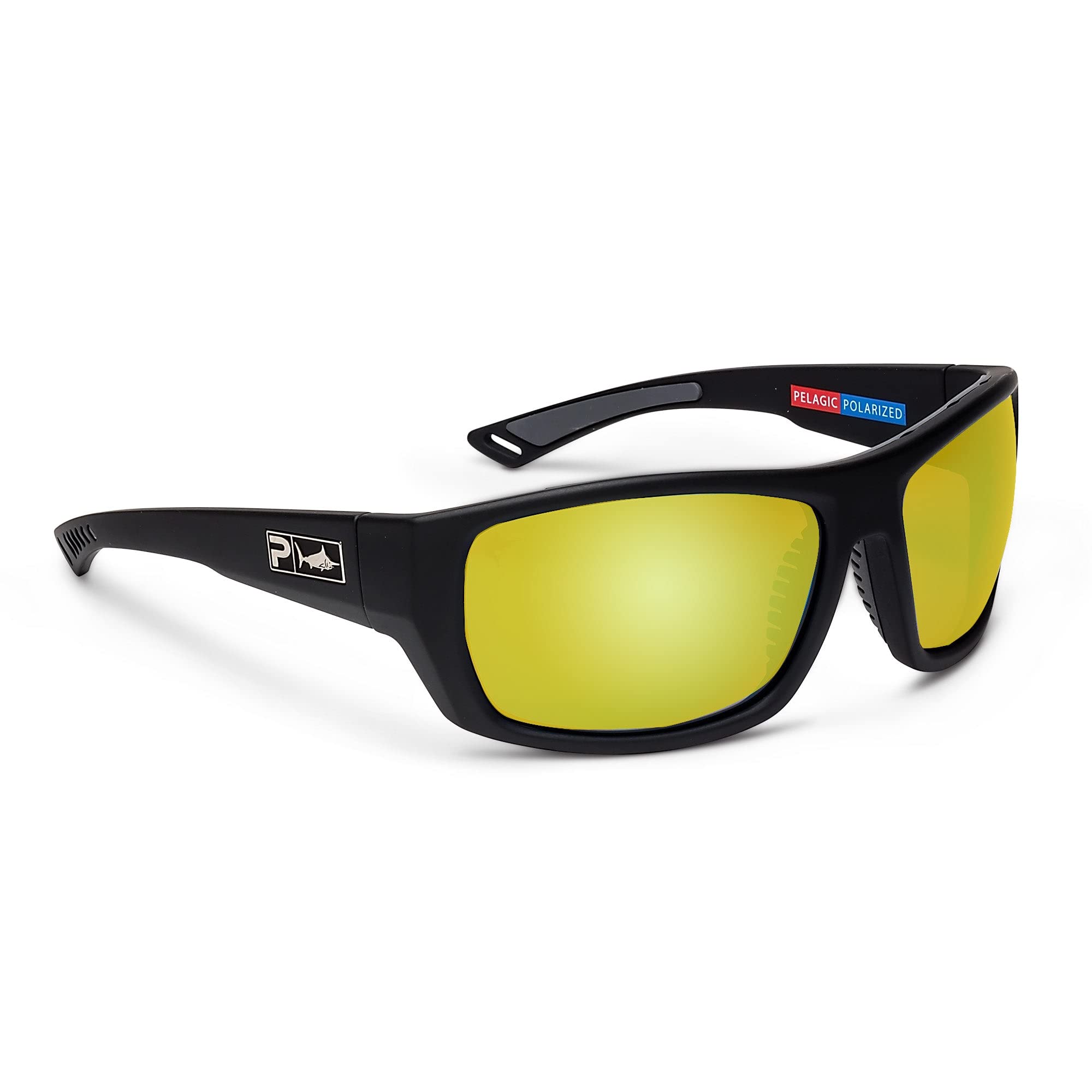 PELAGIC Pursuit Polarized Fishing Sunglasses with Mineral Glass Lenses - UV Protection for Outdoor Fishing, Boating & Water Sports