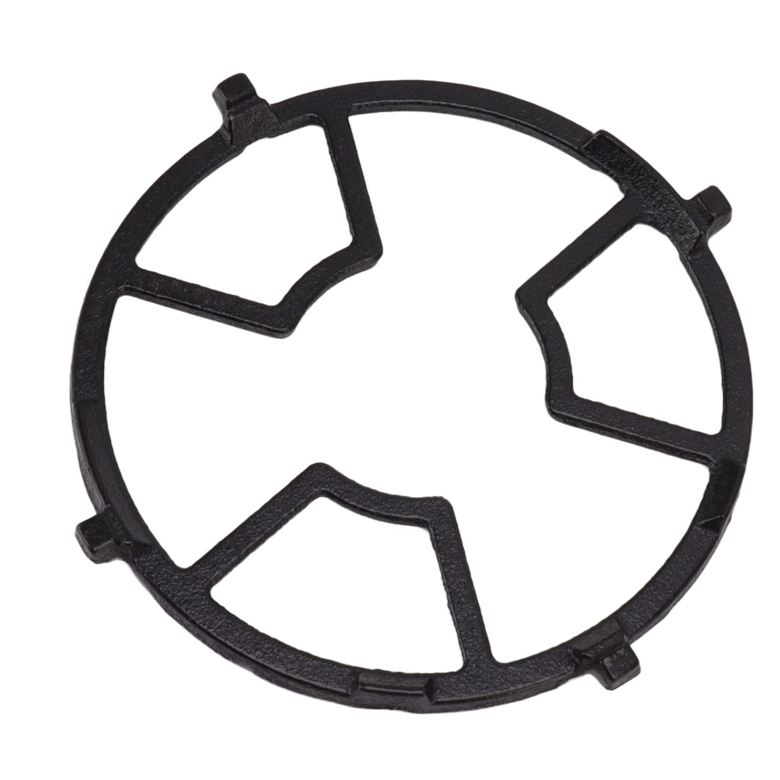 Premium Cast Iron Wok with Non-Slip Black Stove Rack - Universal Kitchen & Camping Cookware, Round Moka Pot Holder, Gas Cooktop Range Pan Grate Support Stand for Gas Hob Accessories - Perfect for Stir-Frying, Boiling & Outdoor Cooking