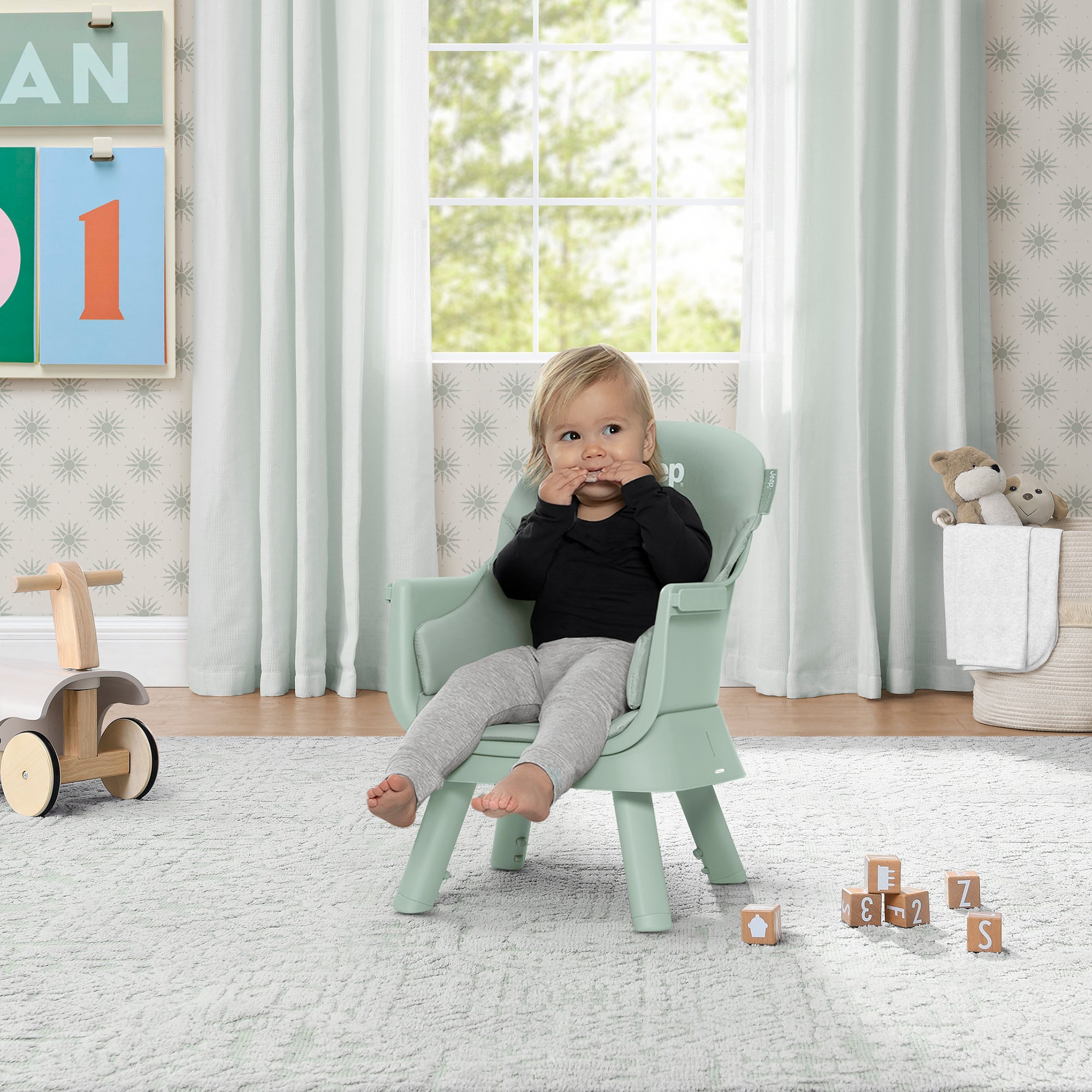 6-in-1 Convertible Baby High Chair with Removable Tray - Adjustable Height for Feeding, Learning & Play - Perfect for Infants & Toddlers at Home or Restaurant