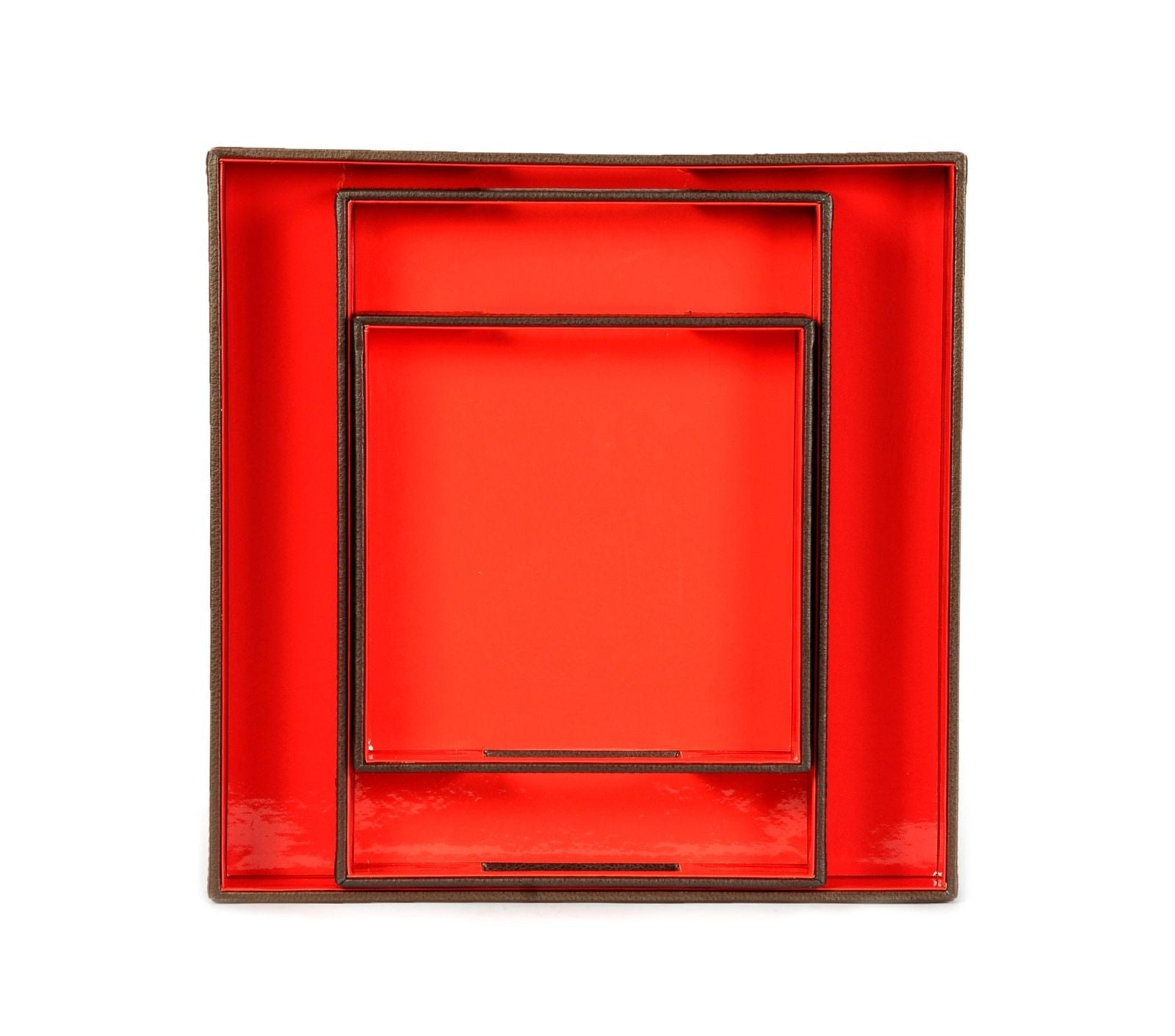 3-Piece Non-Slip Serving Tray Set with Patented Design - Perfect for Dining, Entertaining, and Kitchen Organization