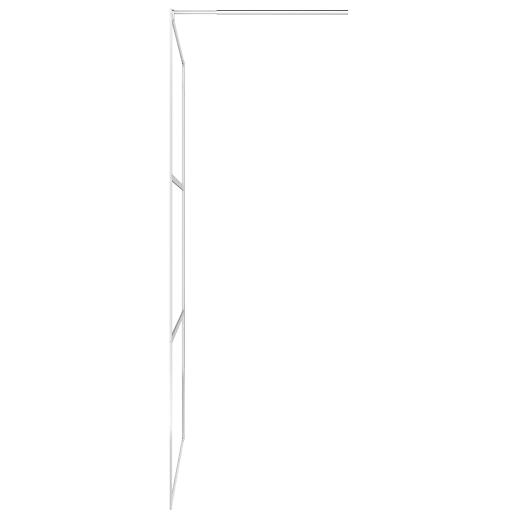 Frosted Glass Walk-in Shower Door with Aluminum Frame - 39.4