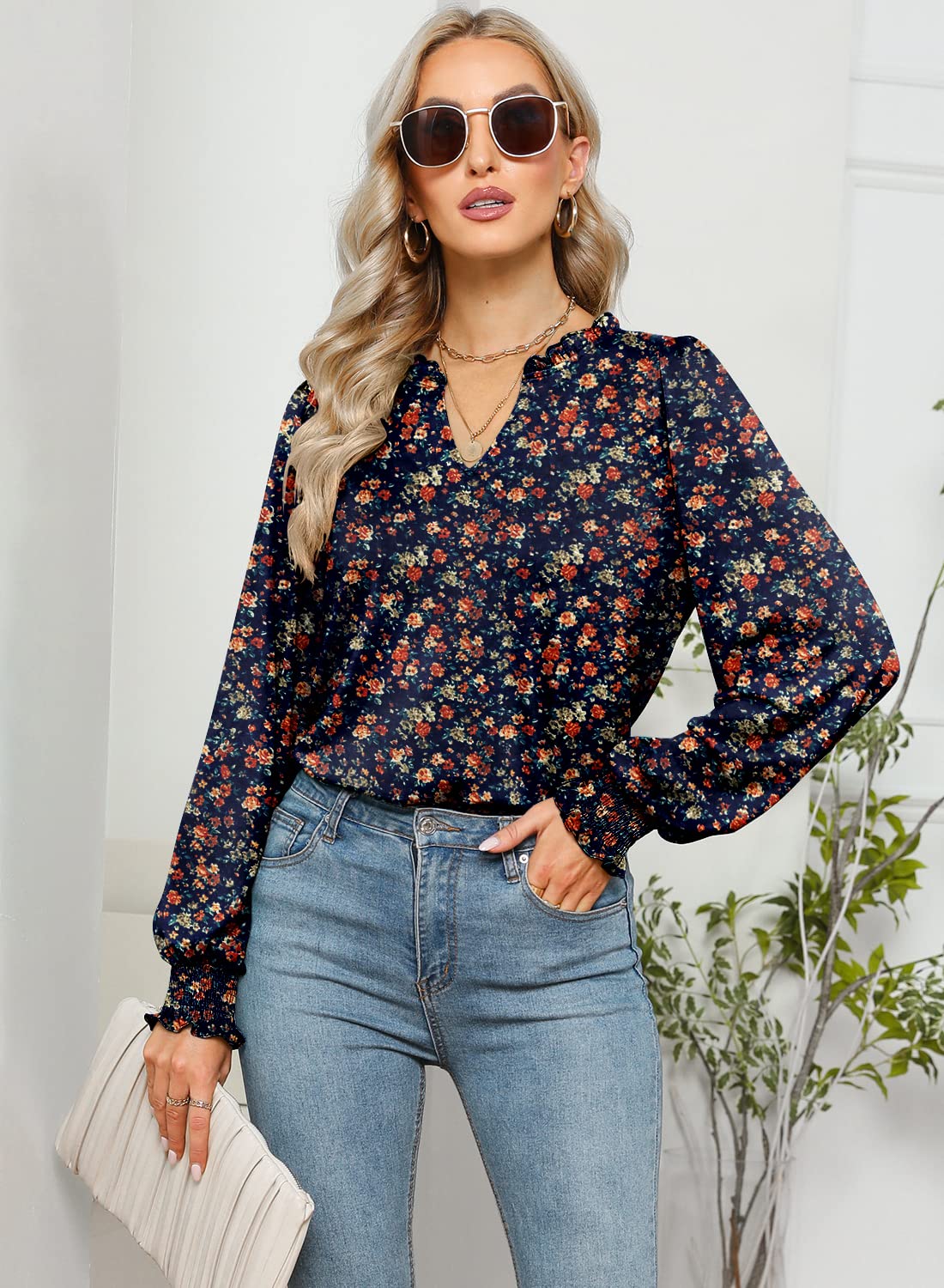 Kikula Women's Puff Sleeve Blouse - Elegant Long Sleeve Tunic Top for Dressy & Casual Wear | Office, Party & Everyday Outfits
